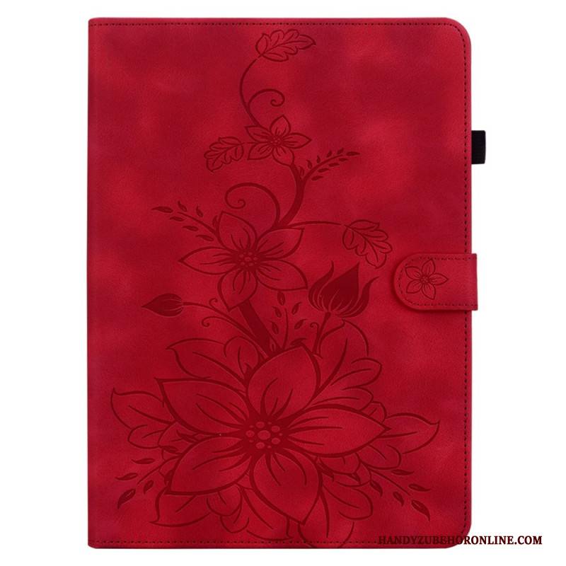 Lederhüllen Samsung Galaxy Tab S10 Plus Handyhülle Lilie