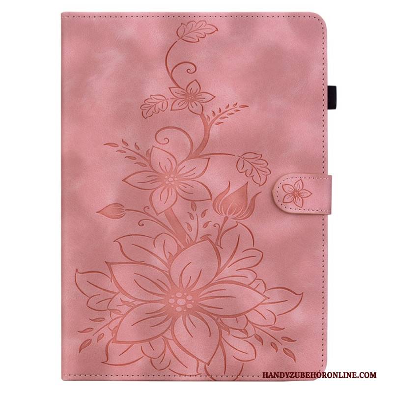 Lederhüllen Samsung Galaxy Tab S10 Plus Handyhülle Lilie