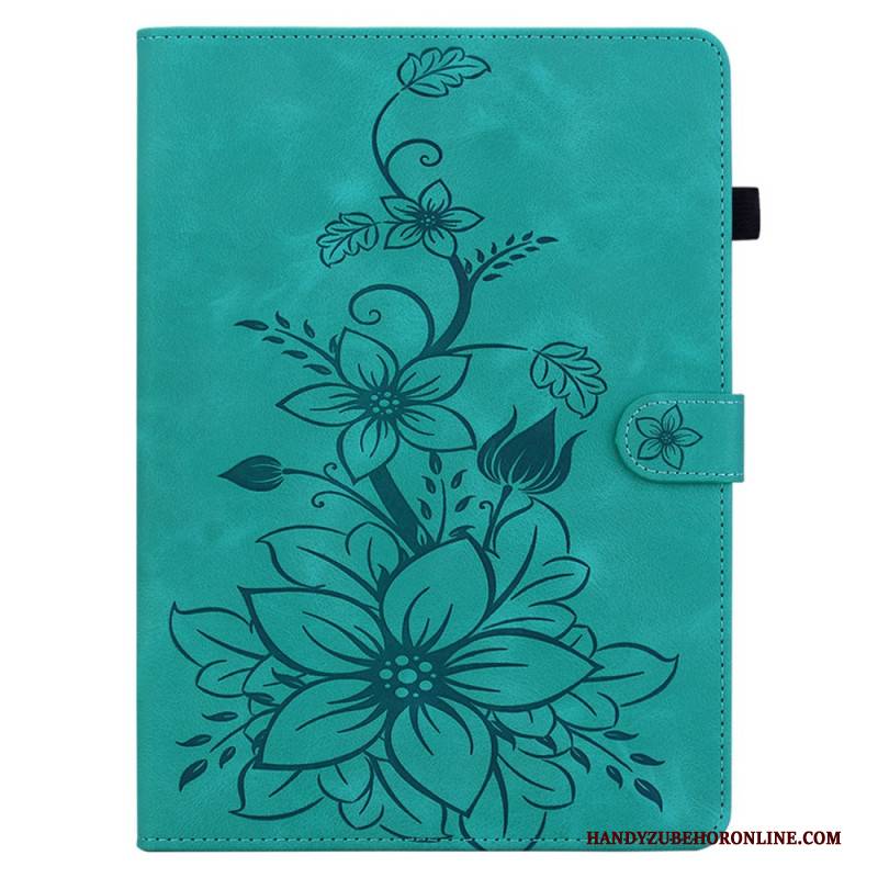 Lederhüllen Samsung Galaxy Tab S10 Plus Handyhülle Lilie