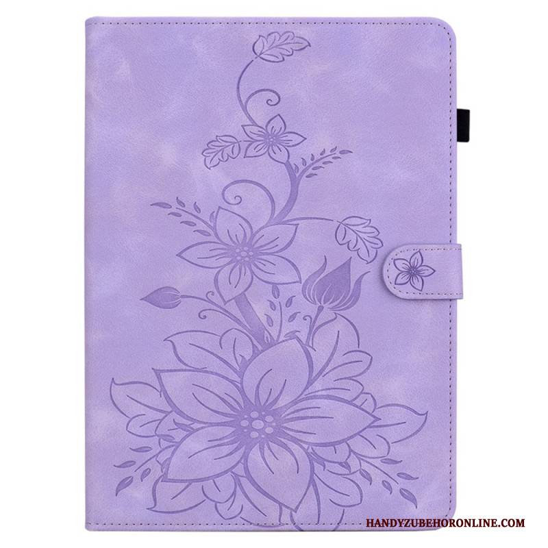 Lederhüllen Samsung Galaxy Tab S10 Plus Handyhülle Lilie