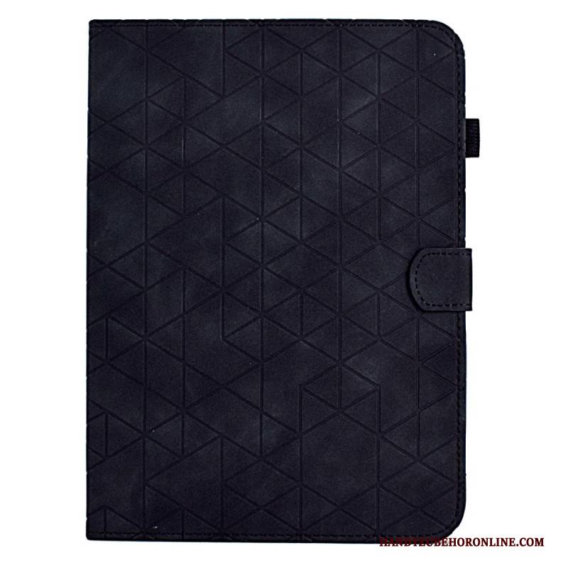 Lederhüllen Samsung Galaxy Tab S11 Handyhülle Geometrisches Muster In Wildlederoptik