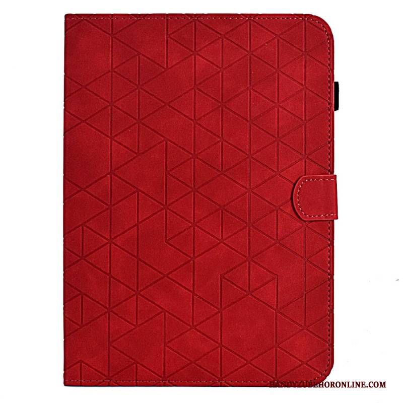 Lederhüllen Samsung Galaxy Tab S11 Handyhülle Geometrisches Muster In Wildlederoptik