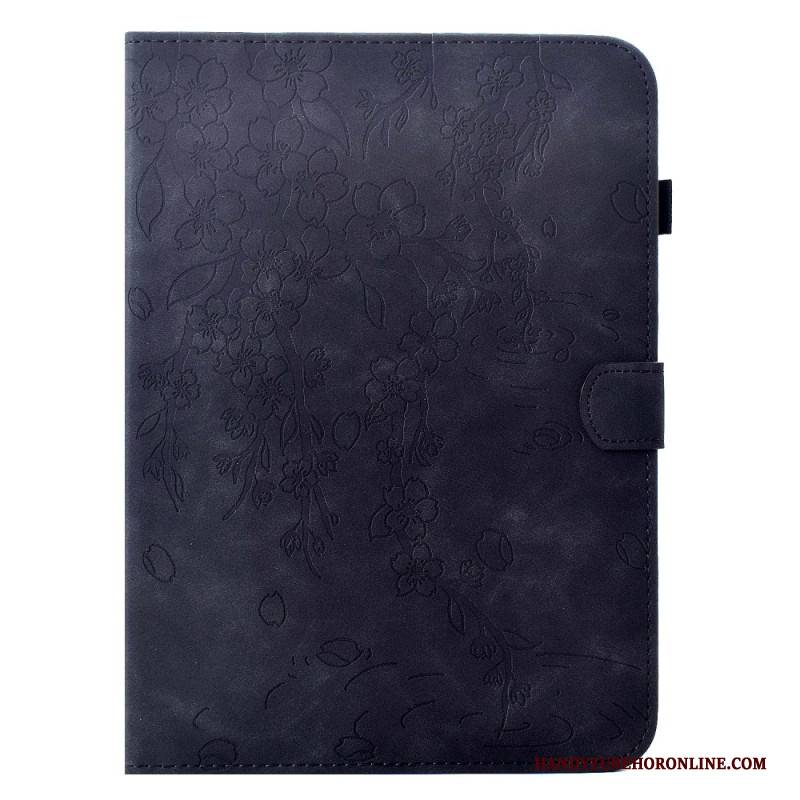 Lederhüllen Samsung Galaxy Tab S11 Handyhülle Wildleder-blumenmuster