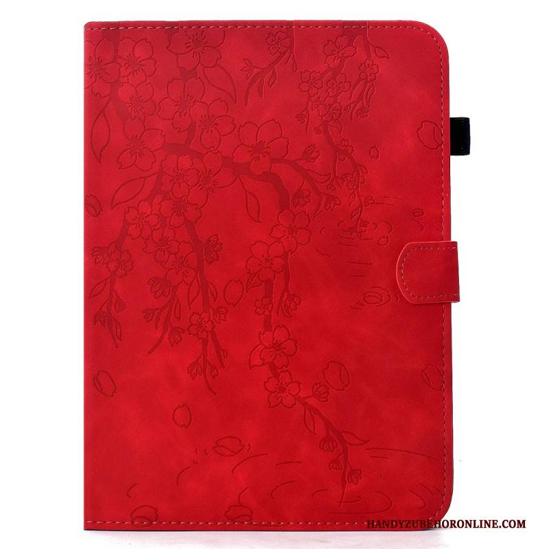 Lederhüllen Samsung Galaxy Tab S11 Handyhülle Wildleder-blumenmuster