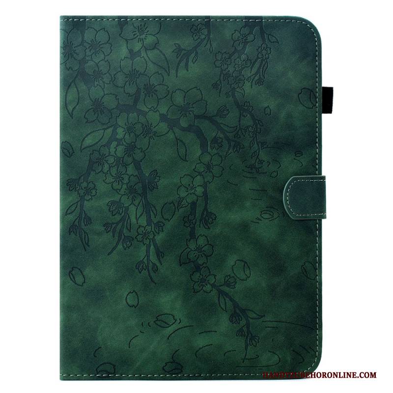 Lederhüllen Samsung Galaxy Tab S11 Handyhülle Wildleder-blumenmuster