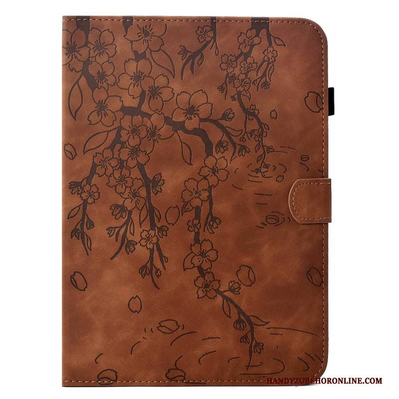 Lederhüllen Samsung Galaxy Tab S11 Handyhülle Wildleder-blumenmuster