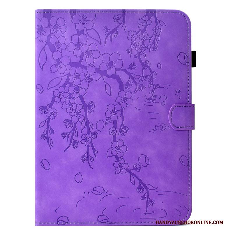 Lederhüllen Samsung Galaxy Tab S11 Handyhülle Wildleder-blumenmuster