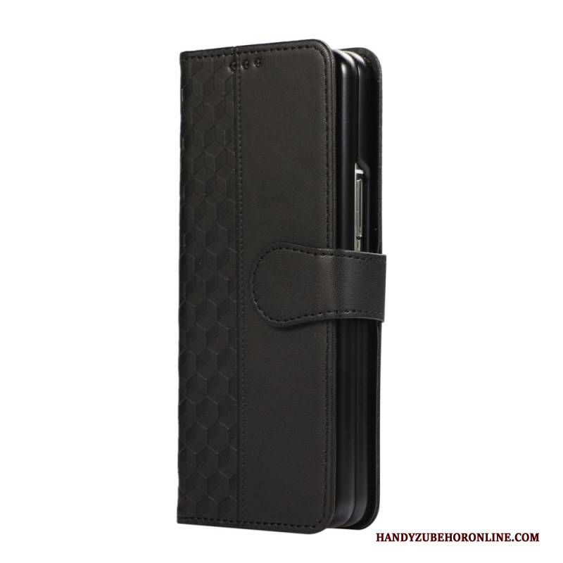 Lederhüllen Samsung Galaxy Z Fold 7 Geprägtes Muster Mit Trageriemen