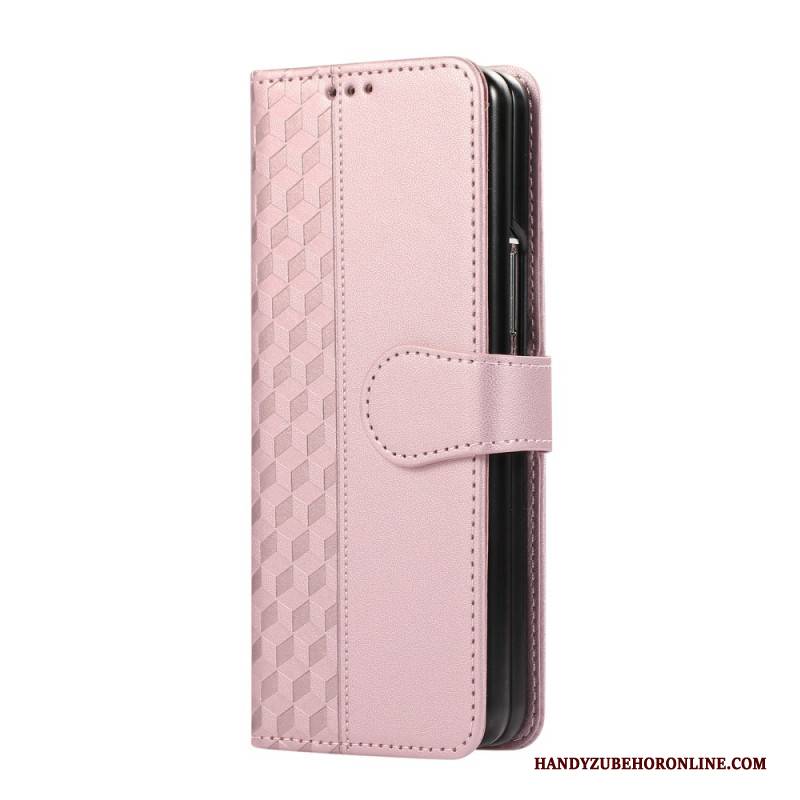 Lederhüllen Samsung Galaxy Z Fold 7 Geprägtes Muster Mit Trageriemen