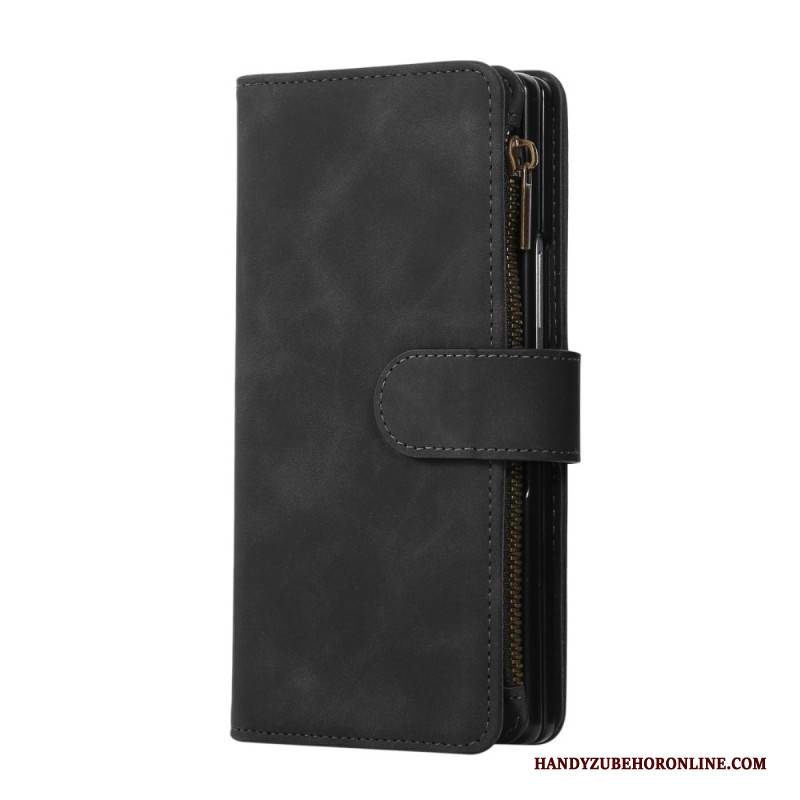 Lederhüllen Samsung Galaxy Z Fold 7 Handyhülle Geldbörse In Wildlederoptik Mit Schulterriemen