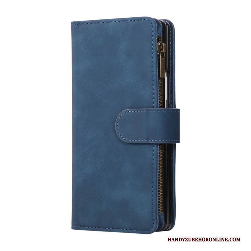 Lederhüllen Samsung Galaxy Z Fold 7 Handyhülle Geldbörse In Wildlederoptik Mit Schulterriemen