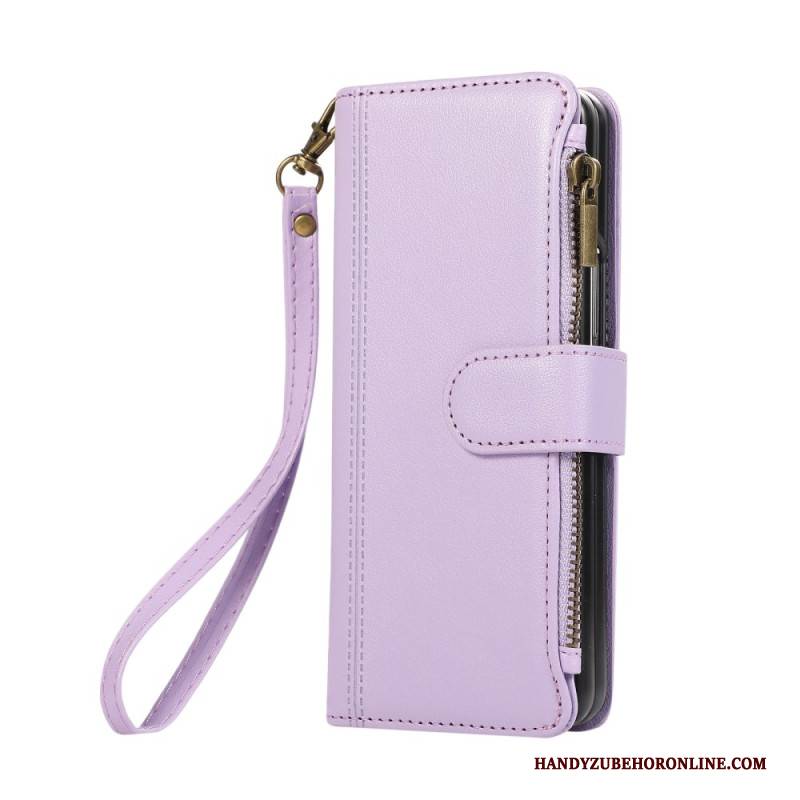 Lederhüllen Samsung Galaxy Z Fold 7 Handyhülle Geldbörse Mit Trageriemen