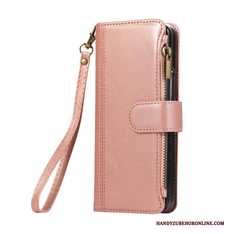 Lederhüllen Samsung Galaxy Z Fold 7 Handyhülle Geldbörse Mit Trageriemen