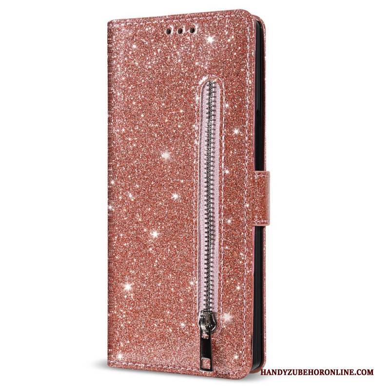 Lederhüllen Samsung Galaxy Z Fold 7 Handyhülle Glitzer
