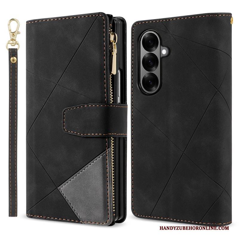 Lederhüllen Samsung Galaxy Z Fold 7 Zweifarbige Brieftasche