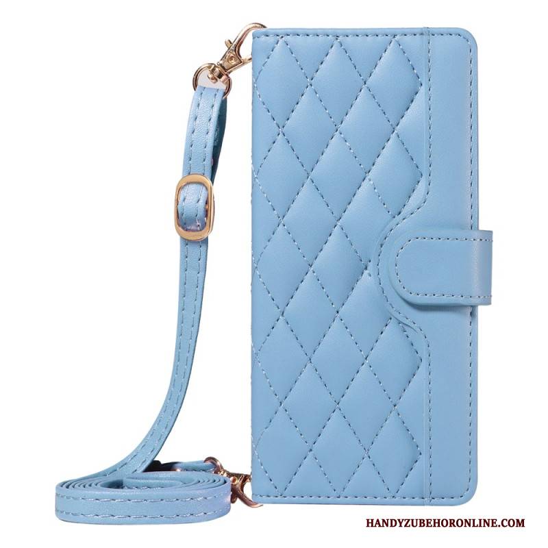 Lederhüllen Sony Xperia 1 Vii Gesteppt Mit Riemen Und Schulterriemen