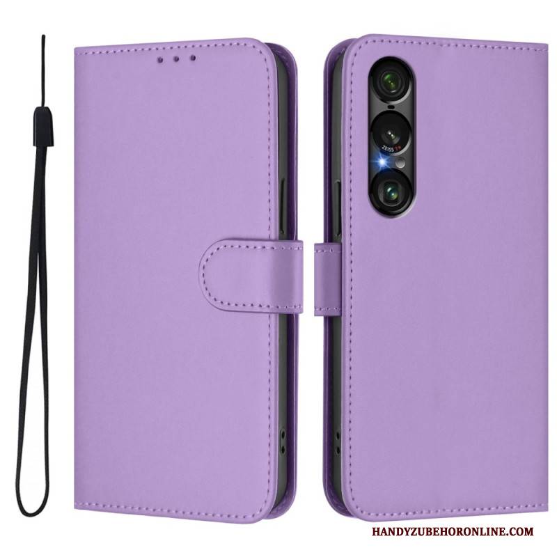 Lederhüllen Sony Xperia 1 Vii Handyhülle Monochrom