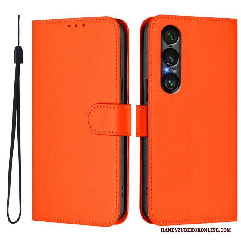 Lederhüllen Sony Xperia 1 Vii Handyhülle Monochrom