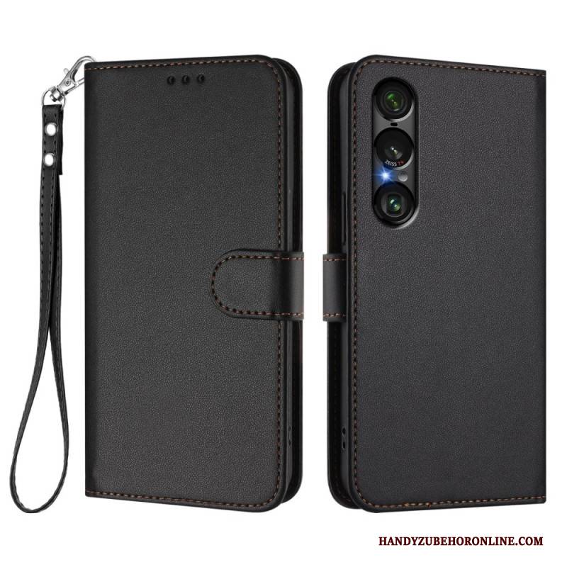 Lederhüllen Sony Xperia 1 Vii Lederoptik Mit Trageband