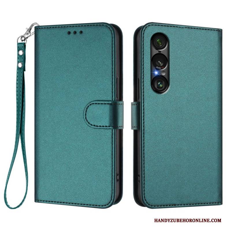 Lederhüllen Sony Xperia 1 Vii Lederoptik Mit Trageband