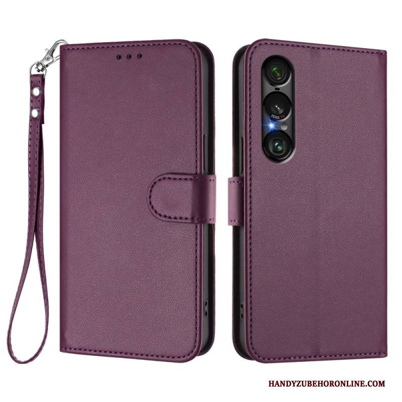 Lederhüllen Sony Xperia 1 Vii Lederoptik Mit Trageband