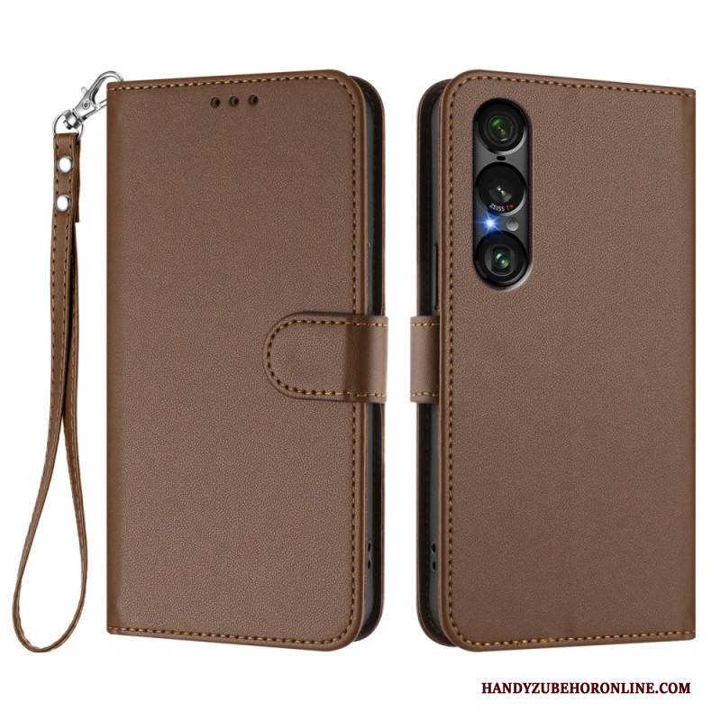 Lederhüllen Sony Xperia 1 Vii Lederoptik Mit Trageband
