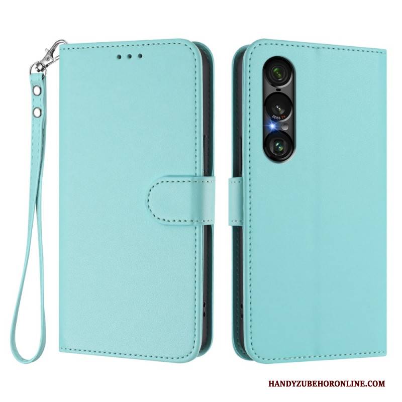 Lederhüllen Sony Xperia 1 Vii Lederoptik Mit Trageband