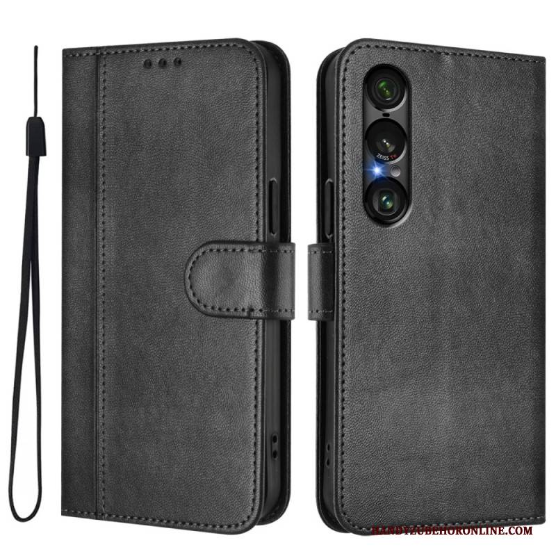 Lederhüllen Sony Xperia 1 Vii Retro-design