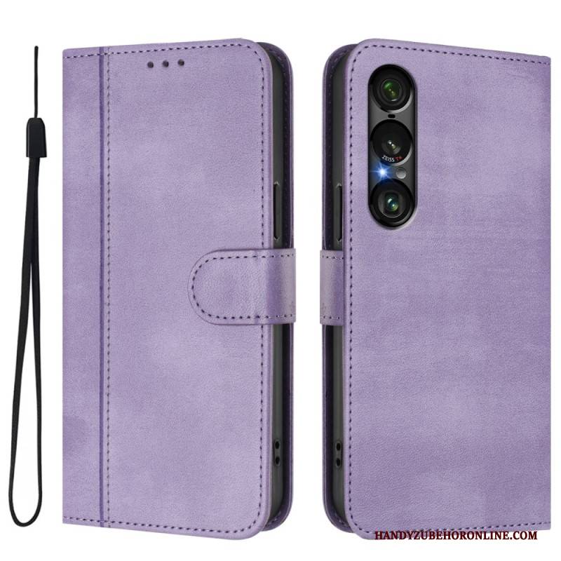 Lederhüllen Sony Xperia 1 Vii Retro-design