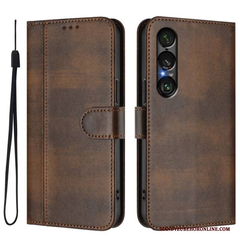 Lederhüllen Sony Xperia 1 Vii Retro-design
