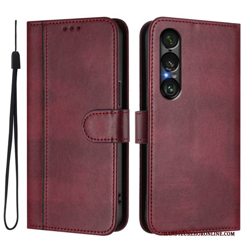 Lederhüllen Sony Xperia 1 Vii Retro-design