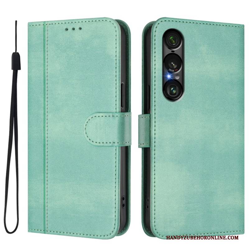 Lederhüllen Sony Xperia 1 Vii Retro-design