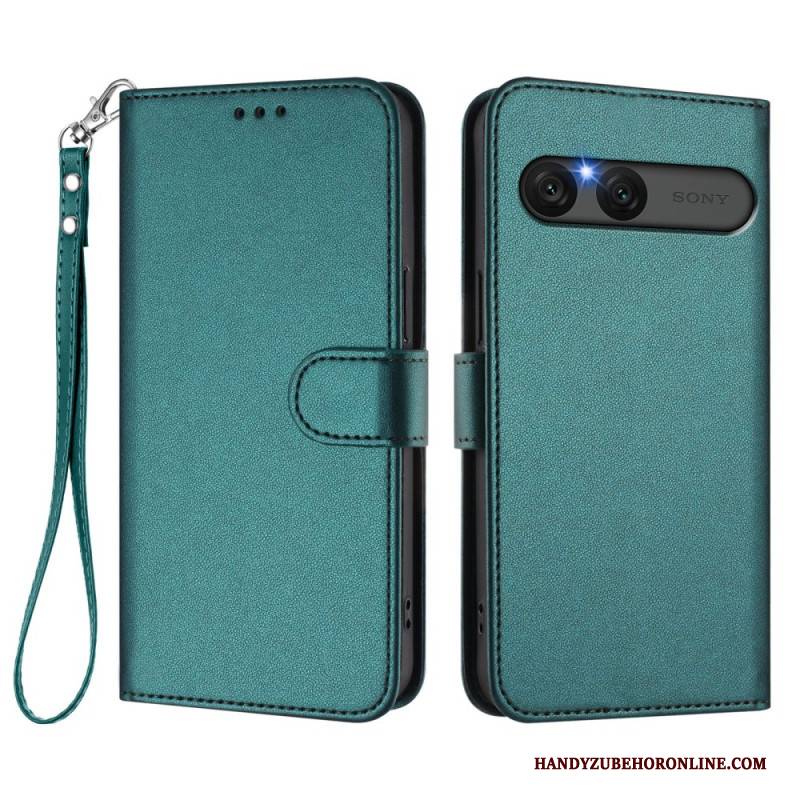 Lederhüllen Sony Xperia 10 Vii Handyhülle Schlichtes Kunstleder