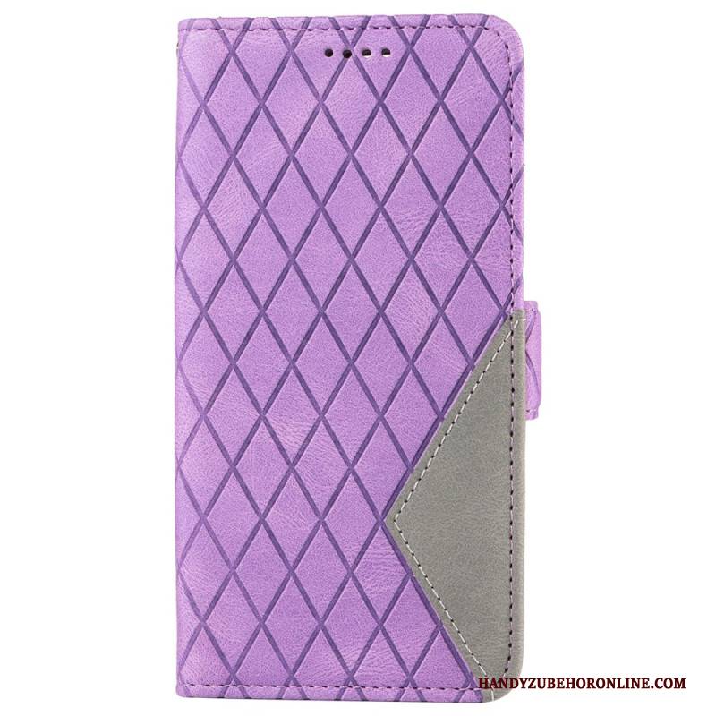 Lederhüllen Vivo V40 5g Handyhülle Rautenmuster