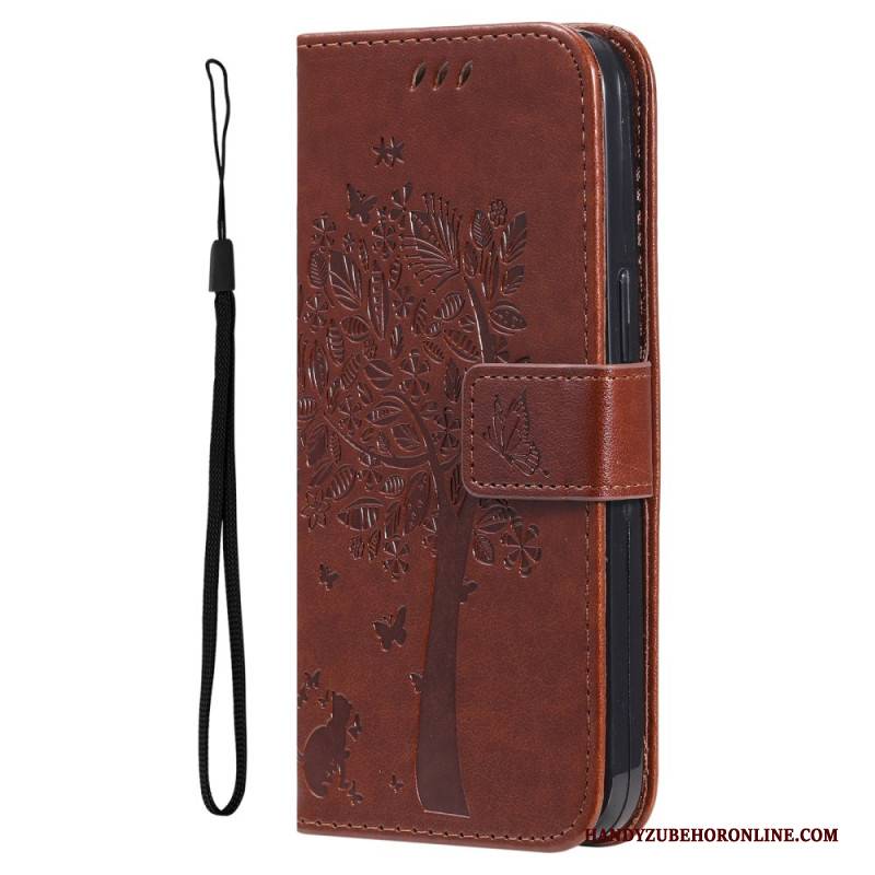 Lederhüllen Vivo V40 Se 5g Baum Und Katze