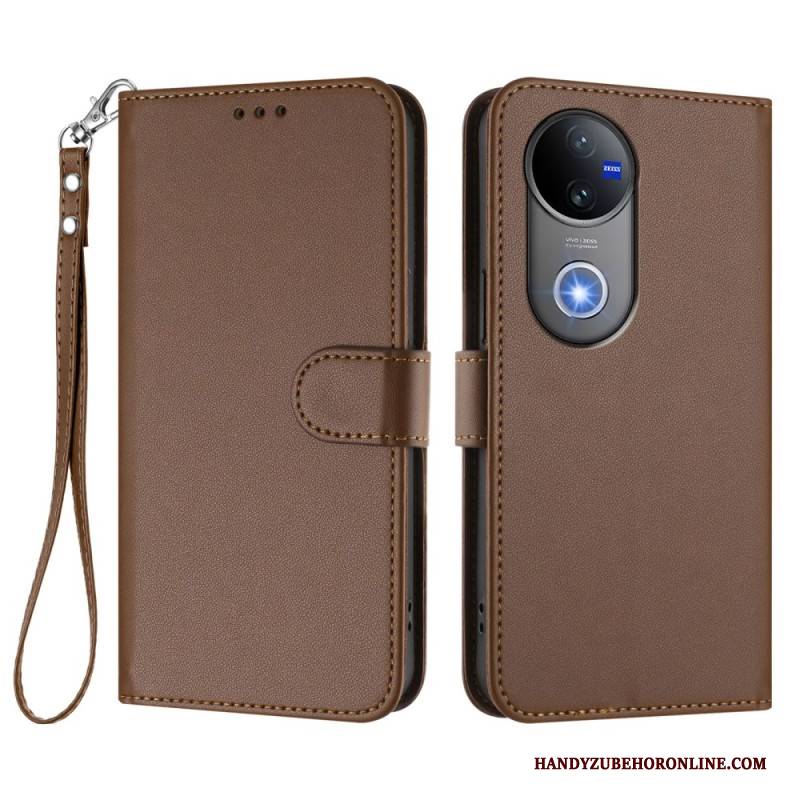 Lederhüllen Vivo V50 5g Handyhülle Kunstleder Mit Riemen