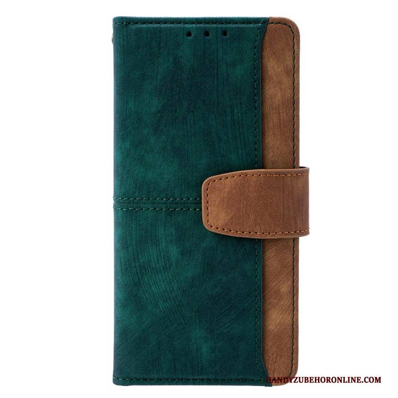 Lederhüllen Vivo V50 5g Handyhülle Zweifarbiger Vintage-look