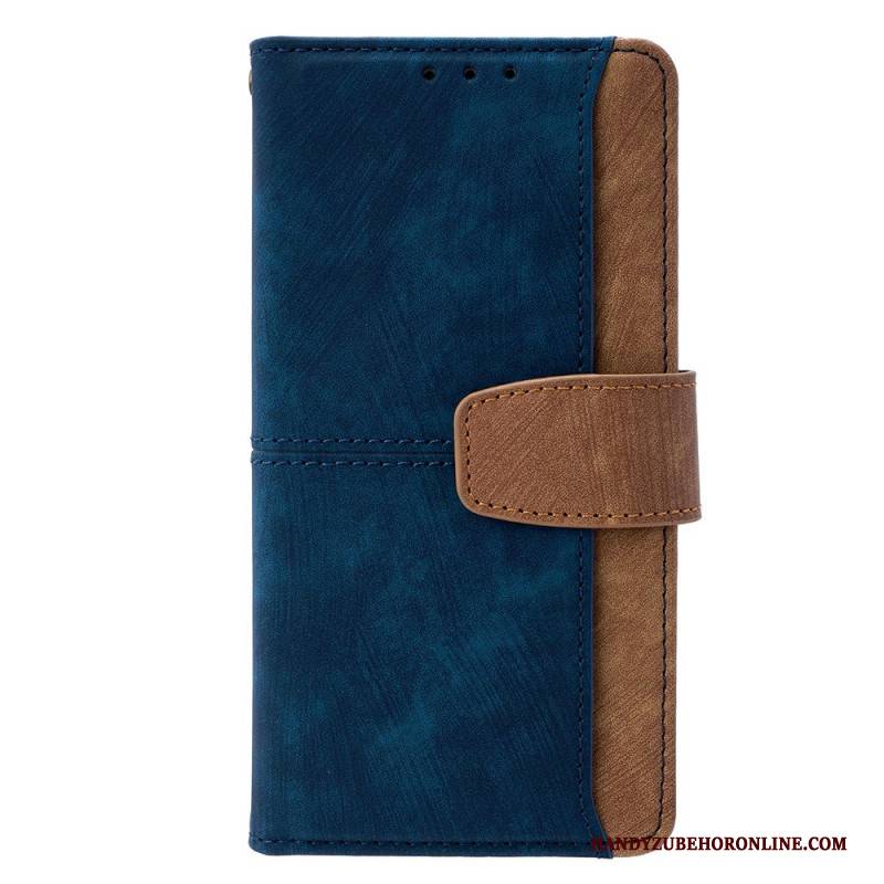 Lederhüllen Vivo V50 5g Handyhülle Zweifarbiger Vintage-look