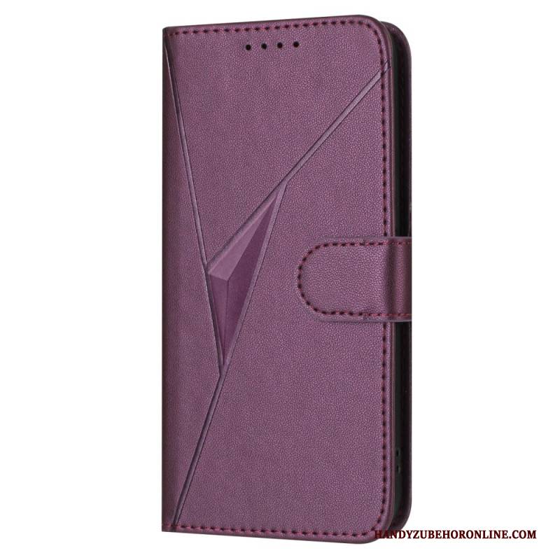 Lederhüllen Vivo V50 Lite 5g Handyhülle Dreiecksmuster