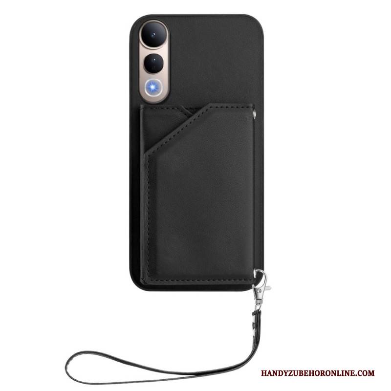 Lederhüllen Vivo V50 Lite 5g Handyhülle Kartenhalter Und Trageband