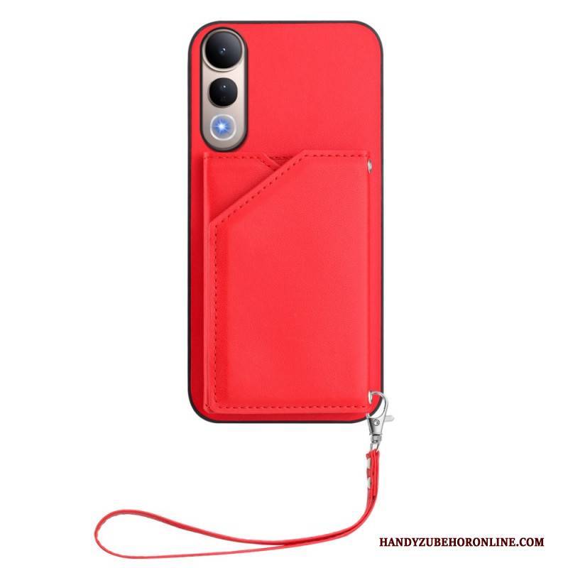 Lederhüllen Vivo V50 Lite 5g Handyhülle Kartenhalter Und Trageband