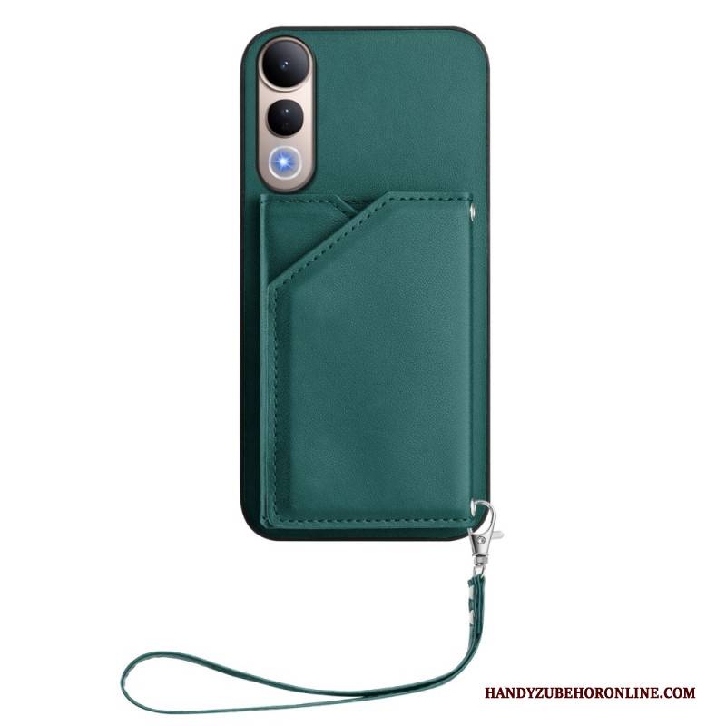 Lederhüllen Vivo V50 Lite 5g Handyhülle Kartenhalter Und Trageband