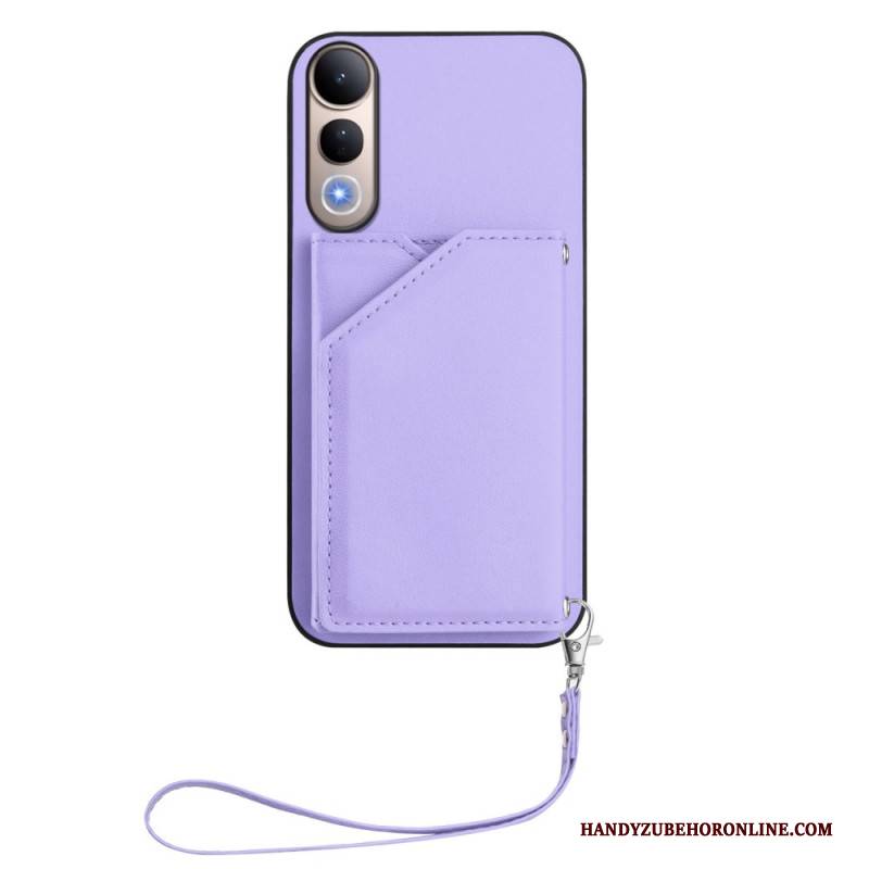 Lederhüllen Vivo V50 Lite 5g Handyhülle Kartenhalter Und Trageband