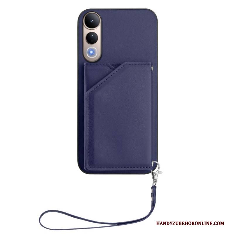 Lederhüllen Vivo V50 Lite 5g Handyhülle Kartenhalter Und Trageband