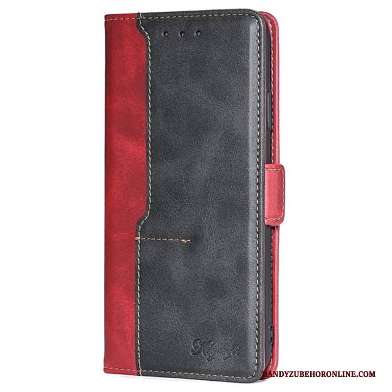 Lederhüllen Vivo V50 Lite 5g Handyhülle Zweifarbig