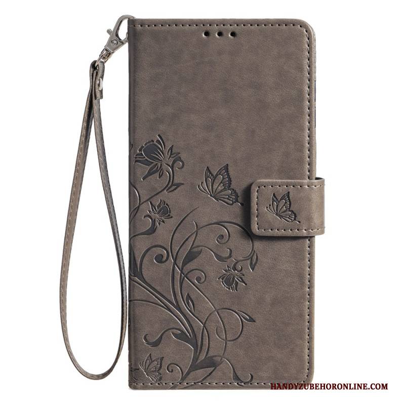 Lederhüllen Vivo X100 Pro Blumenmuster-tragegurt