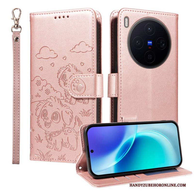 Lederhüllen Vivo X300 Handyhülle Rfid-schutz Mit Hundegravur