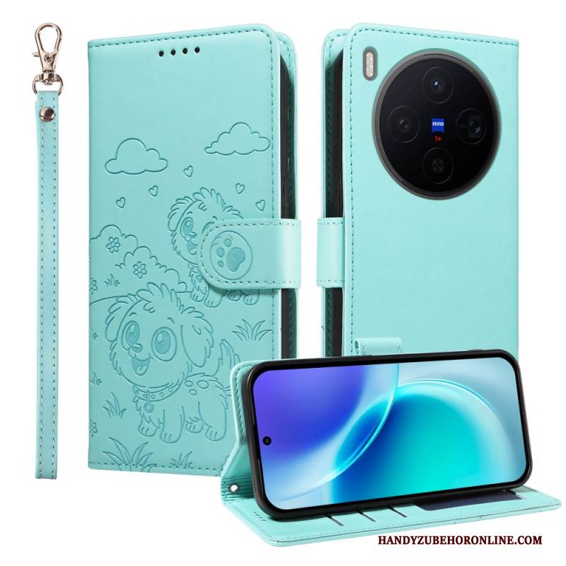 Lederhüllen Vivo X300 Handyhülle Rfid-schutz Mit Hundegravur