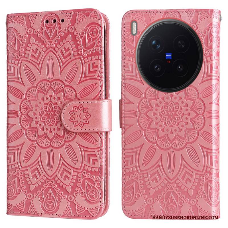 Lederhüllen Vivo X300 Pro Sonnenblumenmuster