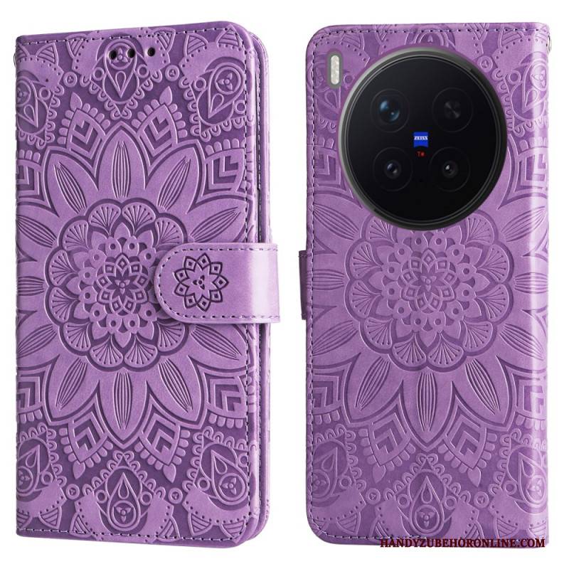 Lederhüllen Vivo X300 Pro Sonnenblumenmuster